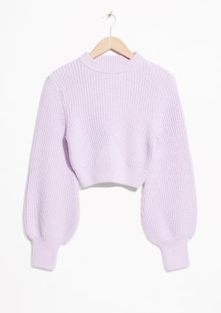 And Other Stories Cropped Mock Neck Sweater