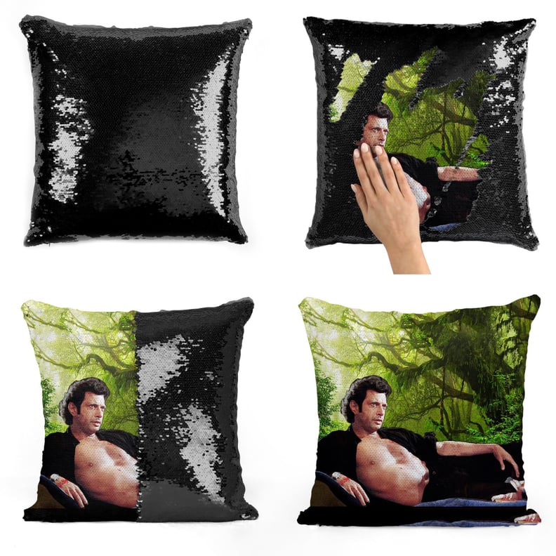 Jeff Goldblum Topless Sequin Pillow