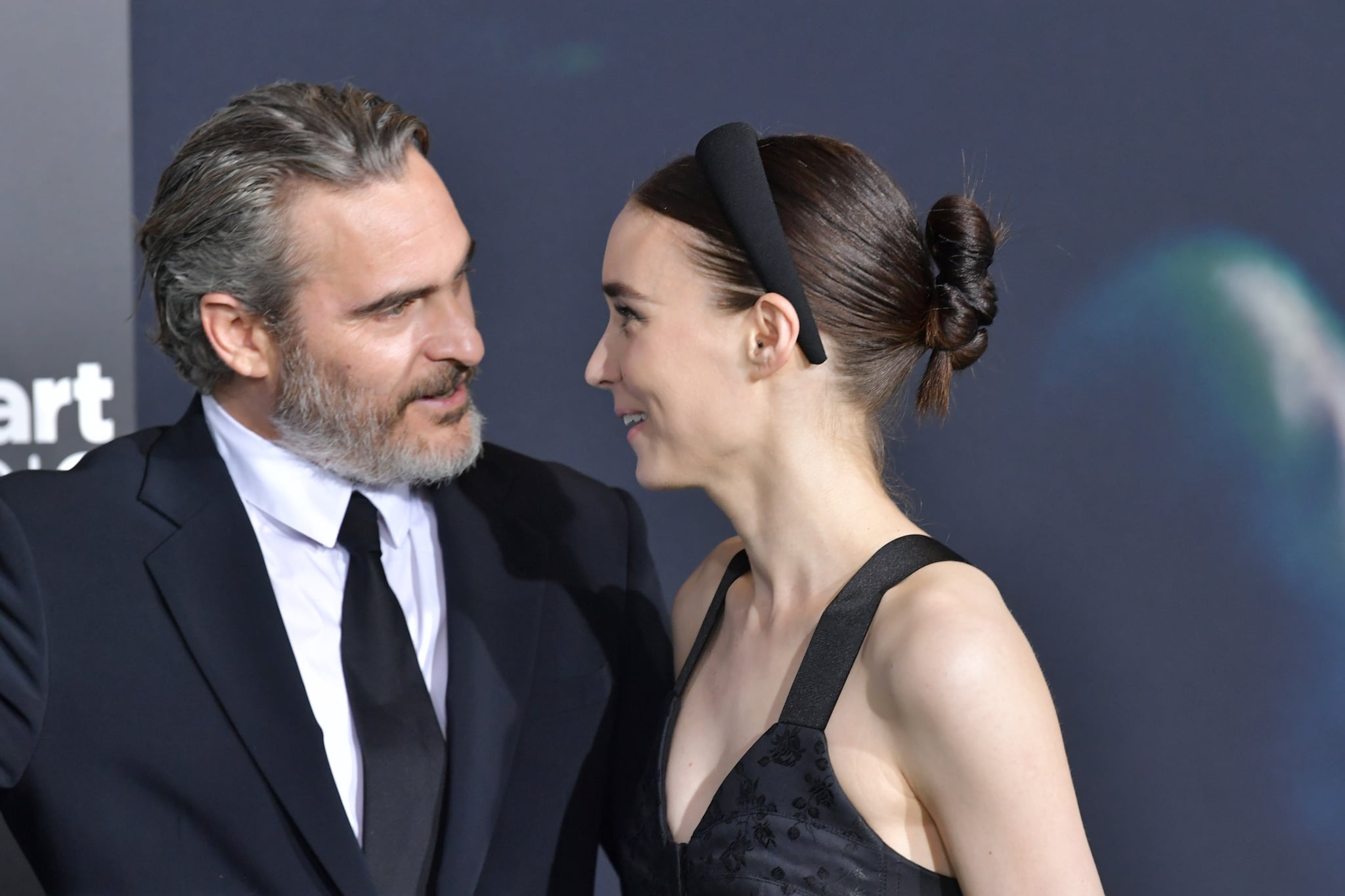 HOLLYWOOD, CALIFORNIA - SEPTEMBER 28: Joaquin Phoenix and   Rooney Mara attend the premiere of Warner Bros Pictures 