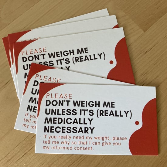 "Don't Weigh Me" Cards to Give to Doctors