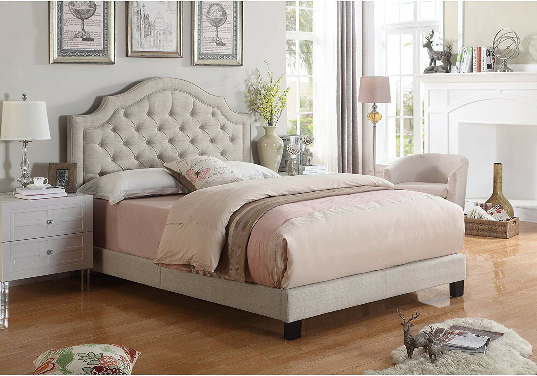 Tufted low deals profile bed