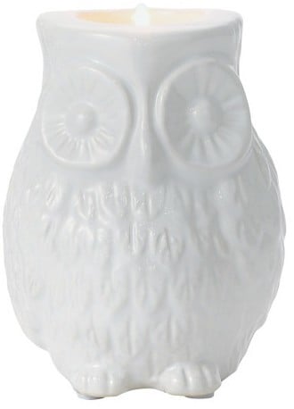 Torre & Tagus Owl Candle Holder — White