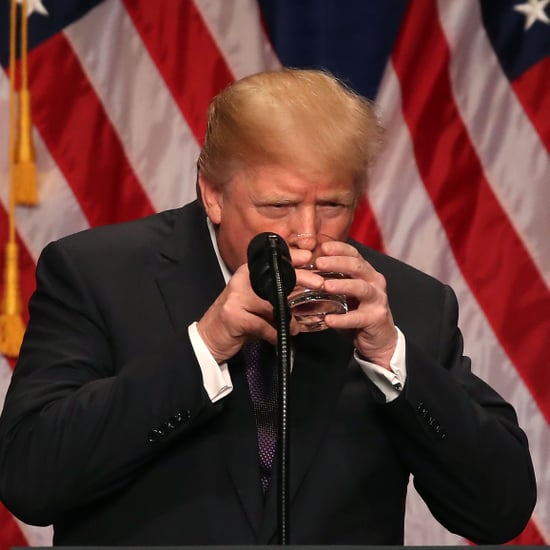 Donald Trump Drinking Water During a Speech December 2017