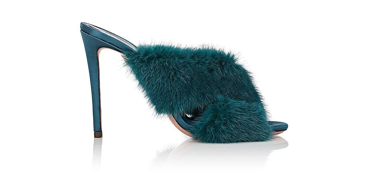 aquazzura fur mules