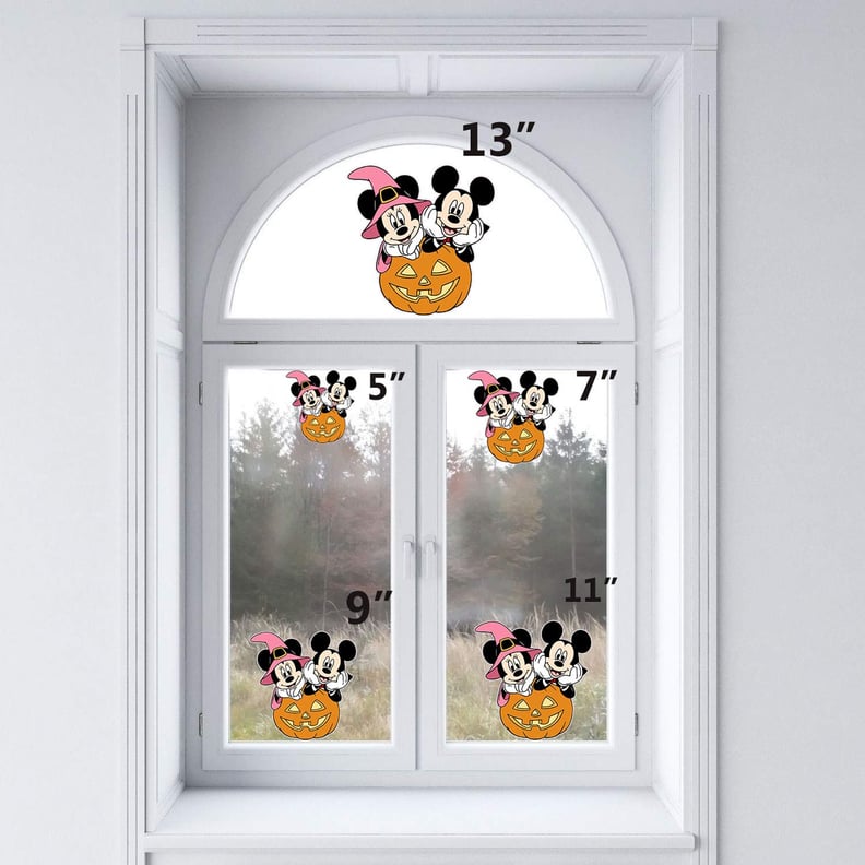 Halloween Minnie and Mickey Mouse Static Cling Decoration for Windows