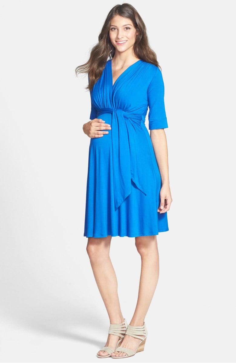 Maternal America Tie Waist Maternity Dress 20 Stylish Maternity