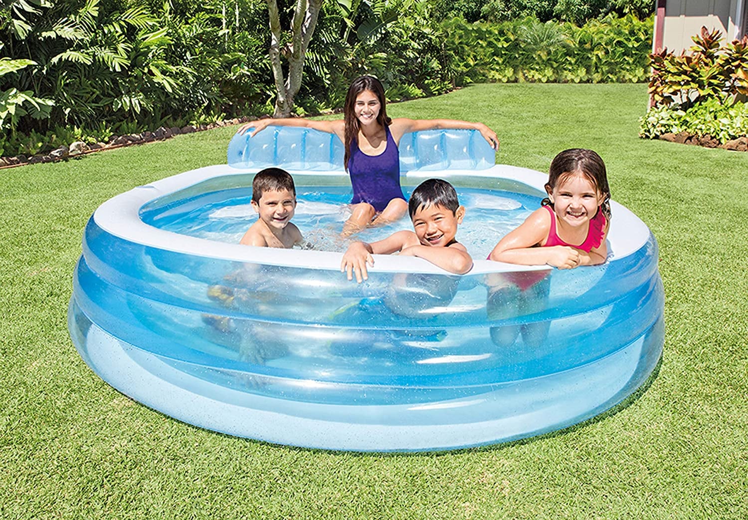 Intex Swim Center Inflatable Family Lounge Pool | Splish Splash! These  Outdoor Inflatable Pools Will Keep Kids Occupied All Summer Long | POPSUGAR  Family Photo 25