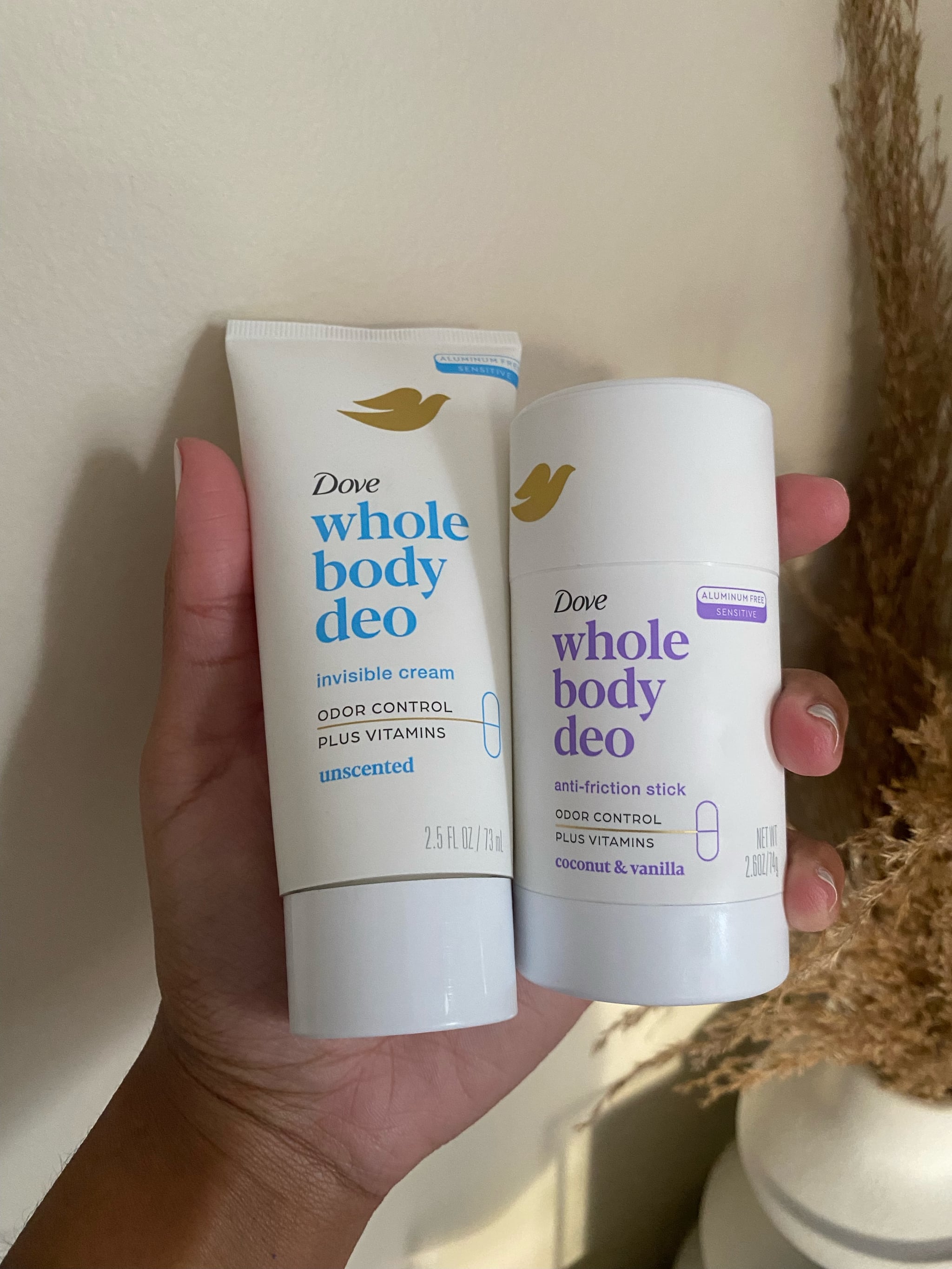 dove whole body deo stick and cream