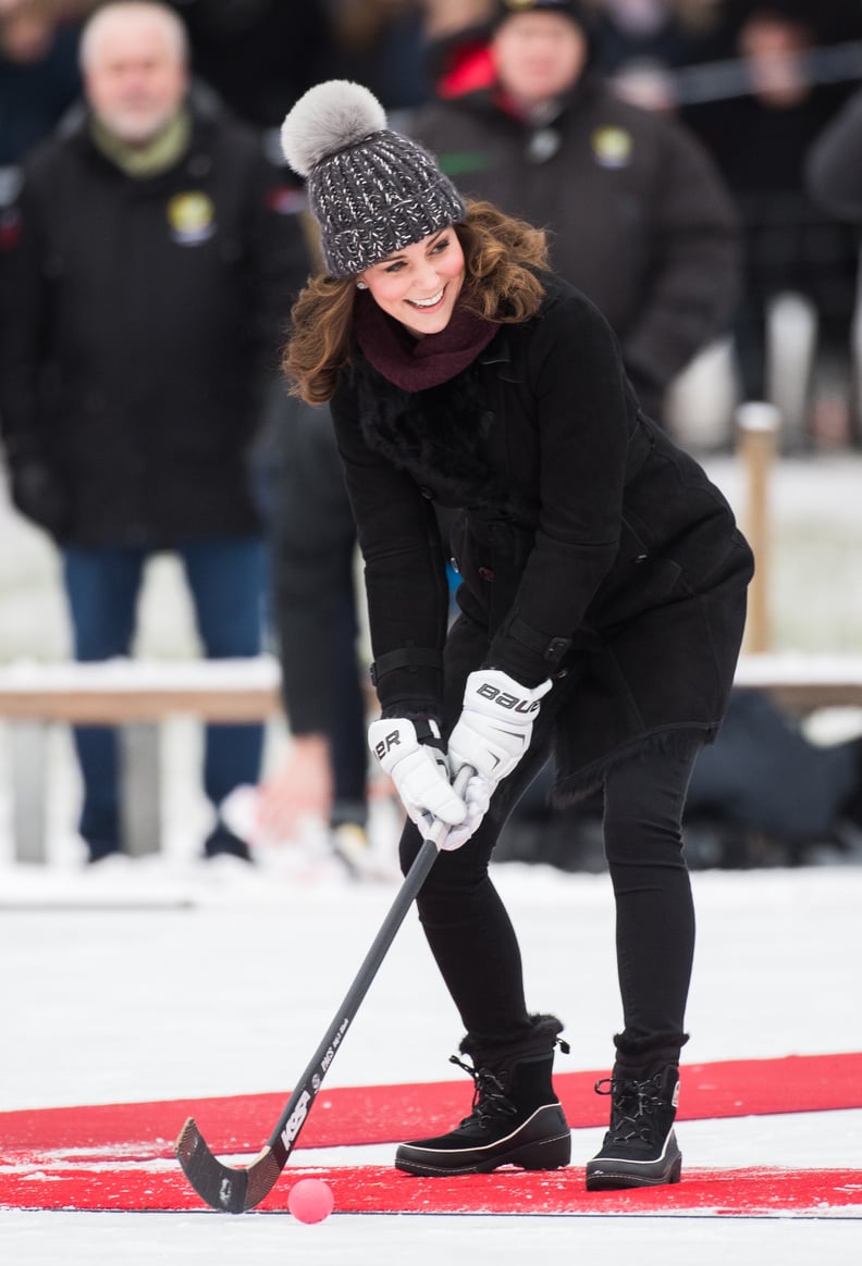 Kate Middleton Playing Bandy Hockey at Vasaparken