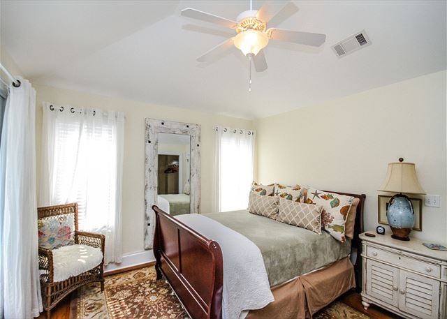 Watch the sunrise from the bright master bedroom.