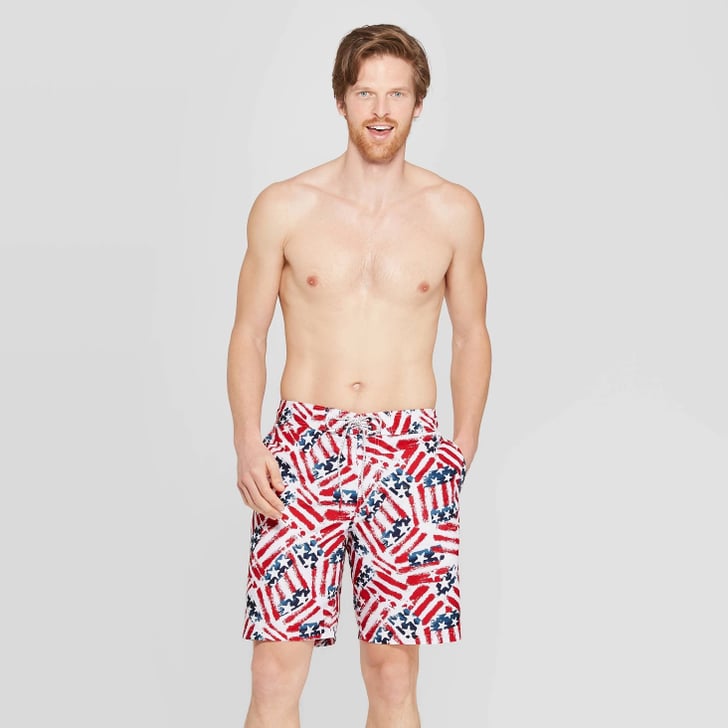 Men's Flag Swim Shorts Best Fourth of July Clothing at Target