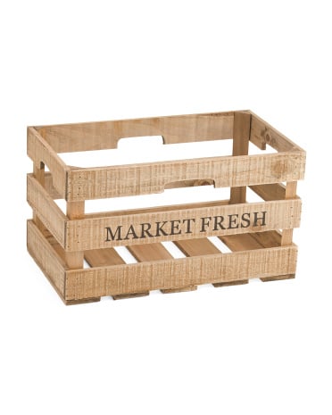 Medium Market Fresh Wood Storage Crate ($13)