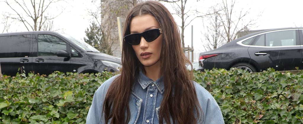 Bella Hadid Denim-on-Denim Outfit Paris Fashion Week Photos