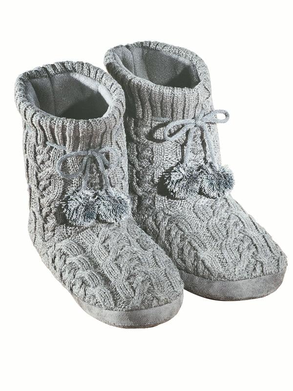 Women's Cable Knit Bootie Slippers
