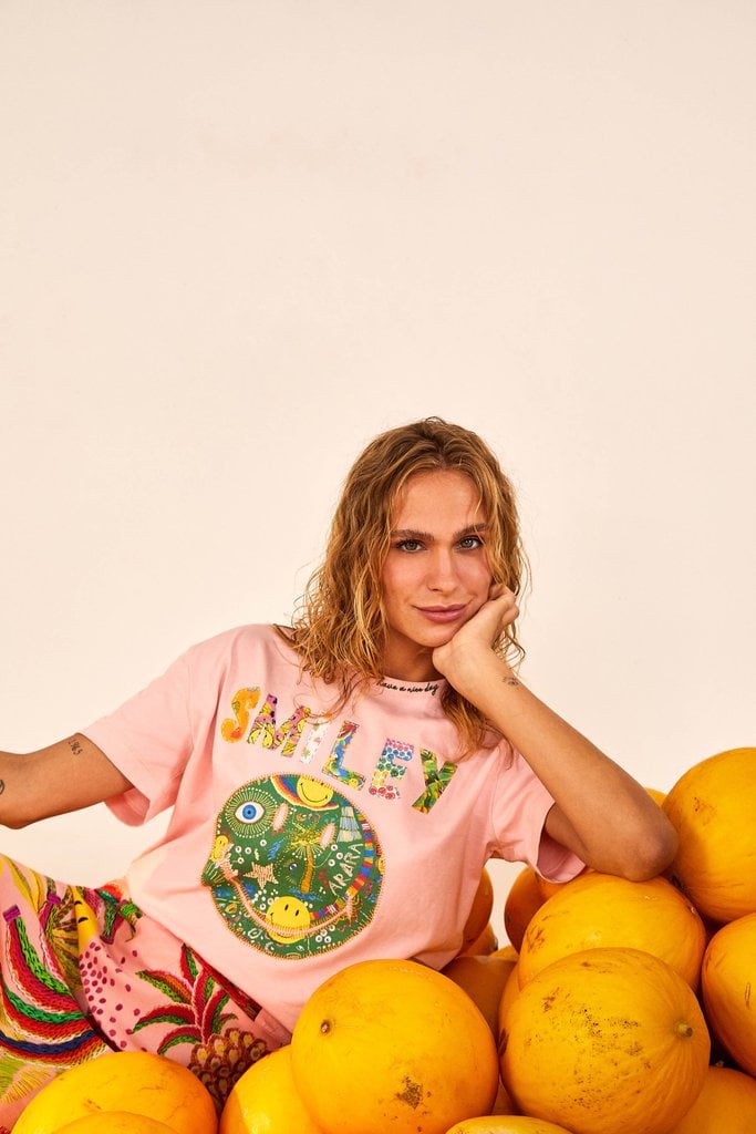 FARM Rio x Smiley's Patchwork T-Shirt