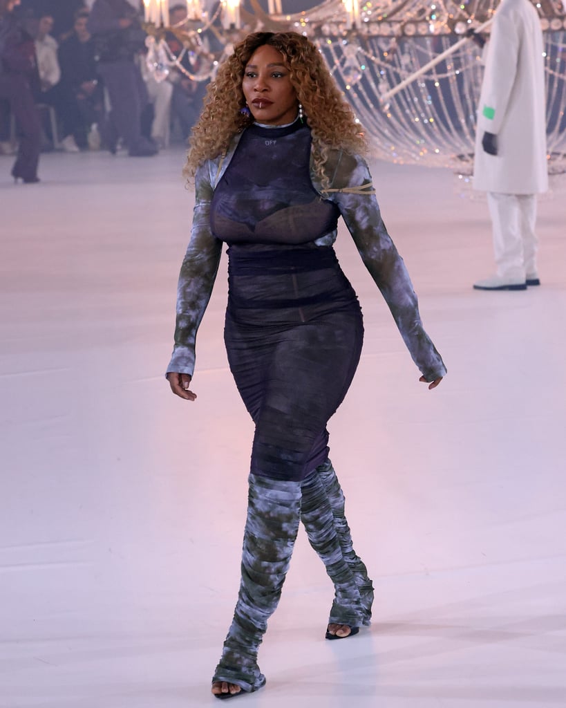 Serena Williams on the Off-White Autumn 2022 Catwalk at PFW