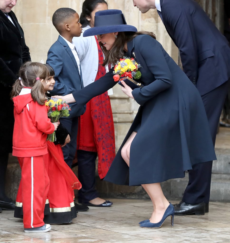 "Quick, give me those flowers, my legs are starting to tire."