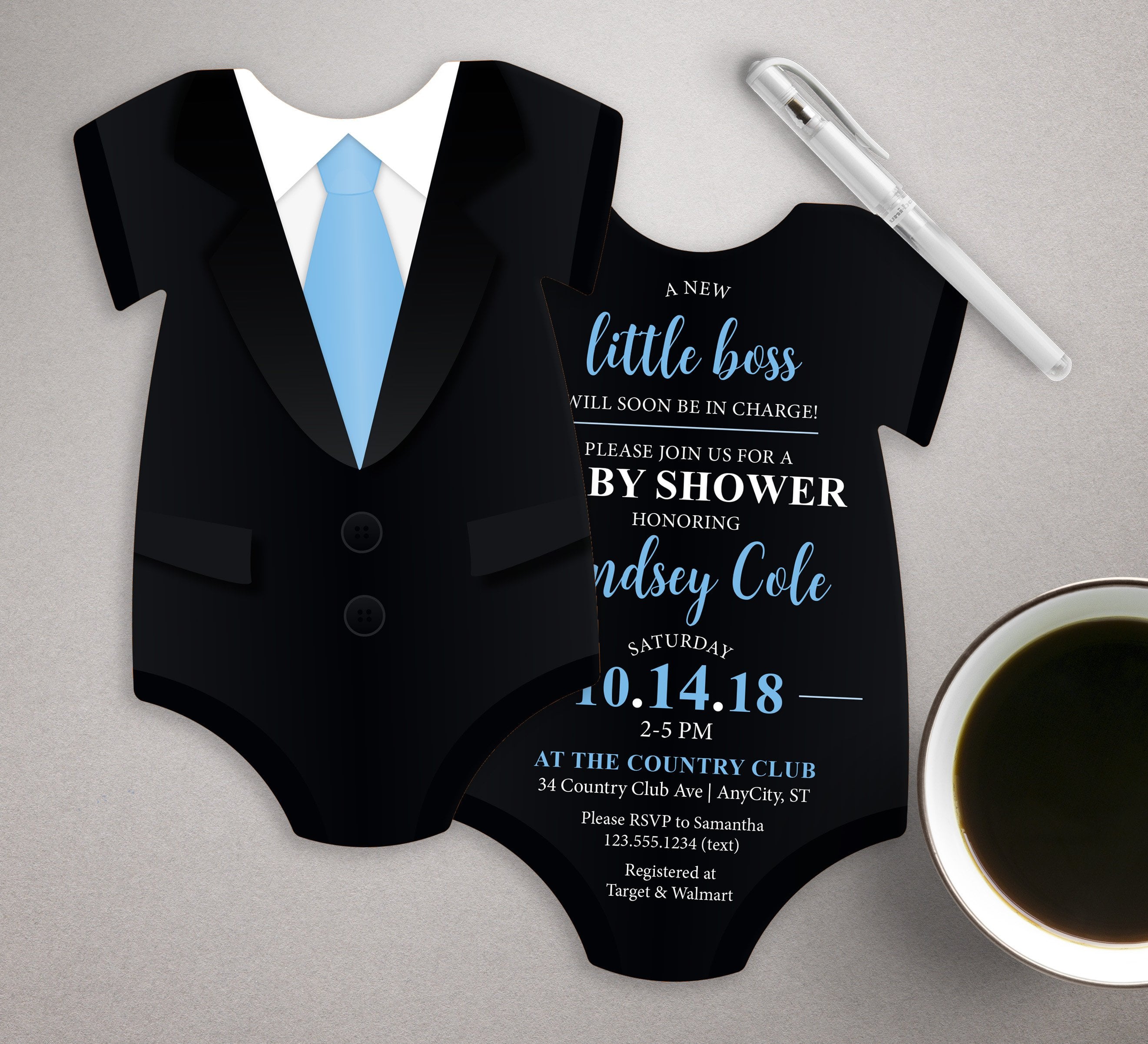 Boss baby girl baby shower invitations sale