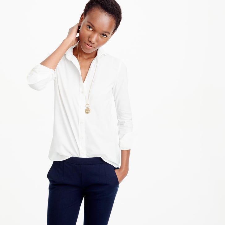 J.Crew Boy Shirt in End to End Cotton ($70) | J.Crew's Layered Collar ...