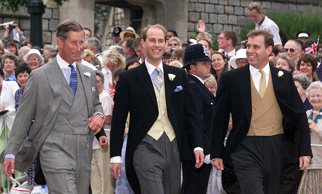 Prince Andrew and Prince Charles With Prince Edward at His Wedding at St. George's Chapel in 1999