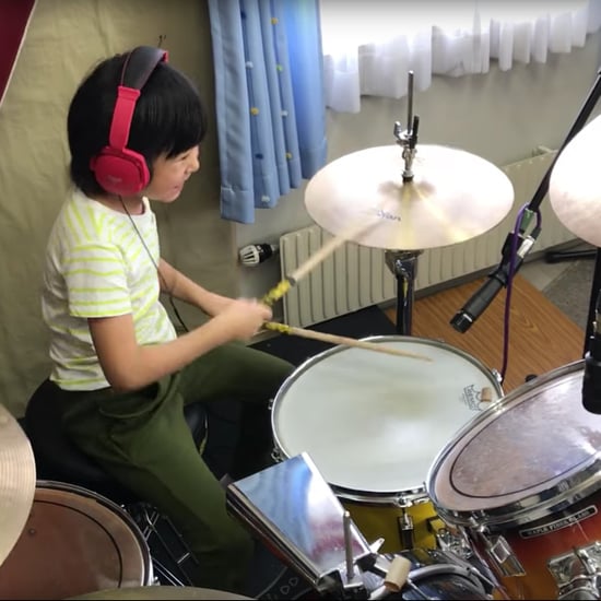 8-Year-Old Girl From Japan Playing Led Zeppelin on Drums