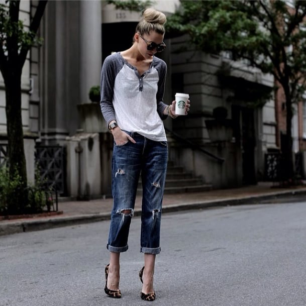 Give your off-duty denim a little oomph just by adding heels. 
Source: Instagram user blaireadiebee