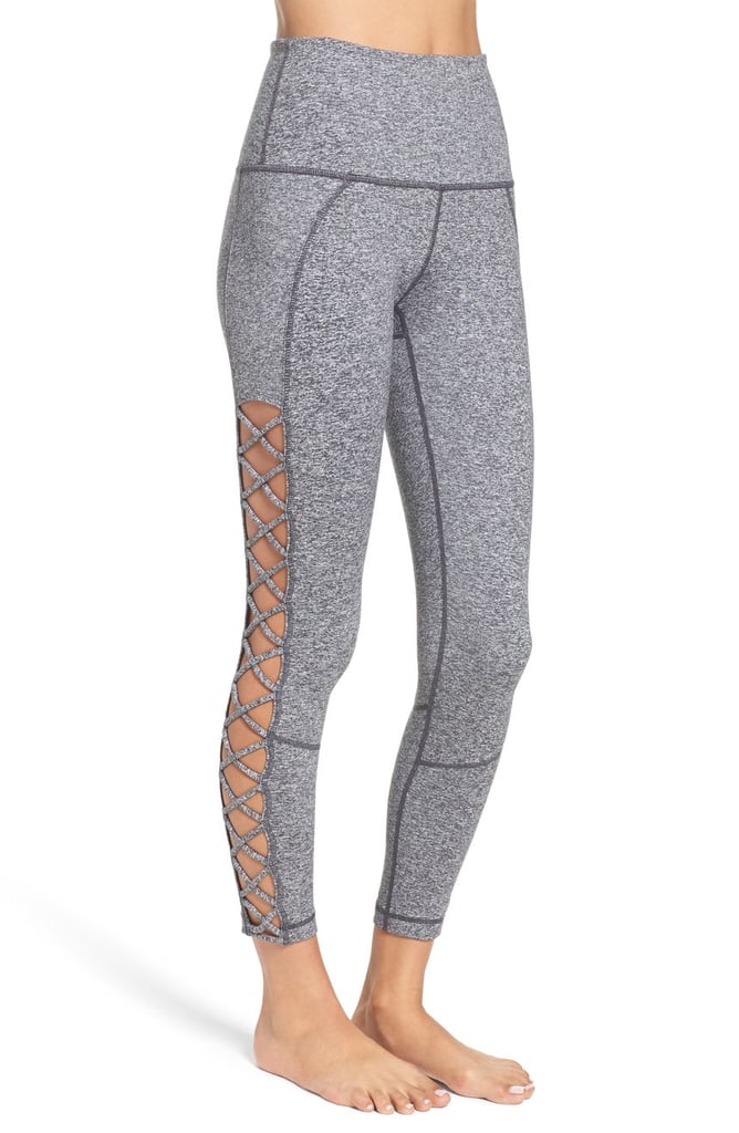 Zella Lace It Up High Waist Crop Leggings