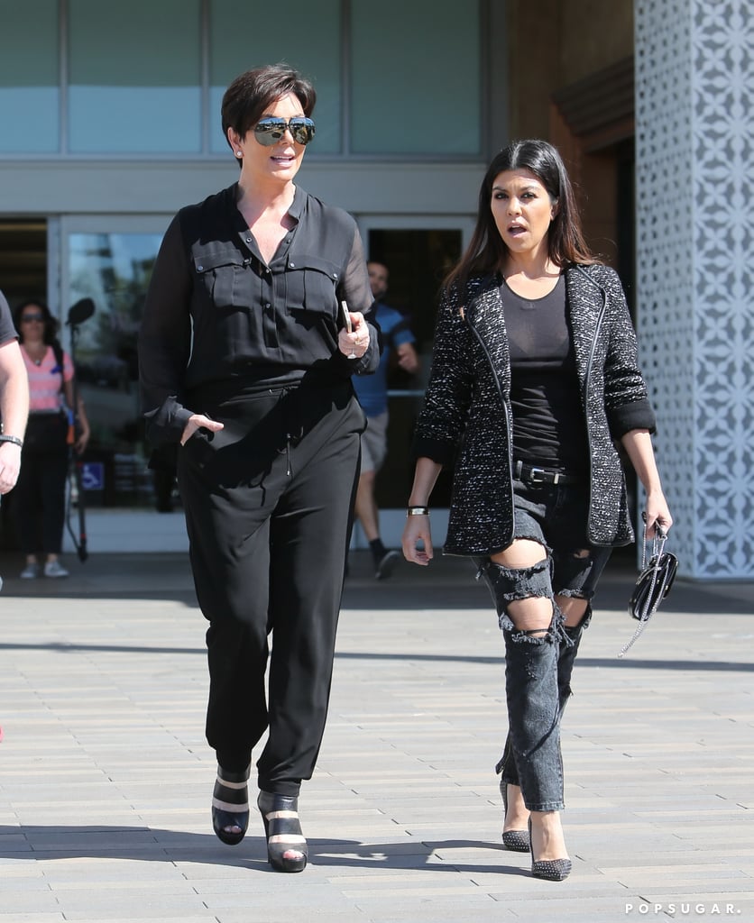 Kris Jenner and Kourtney Kardashian ran errands in LA while filming their reality show, Keeping Up With the Kardashians, on Monday.