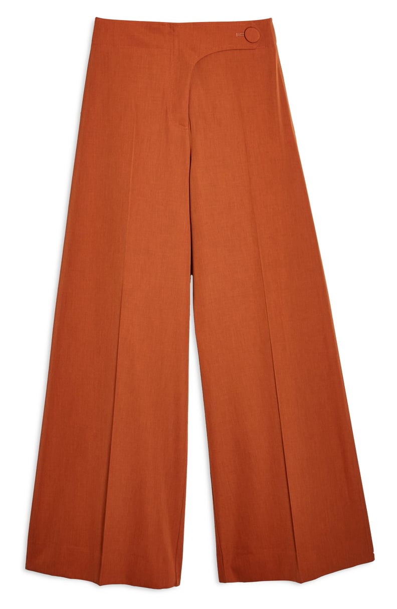 Topshop Boutique Wide Leg Wool Trousers