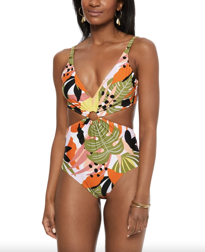 Bar III Printed Ring One-Piece Swimsuit
