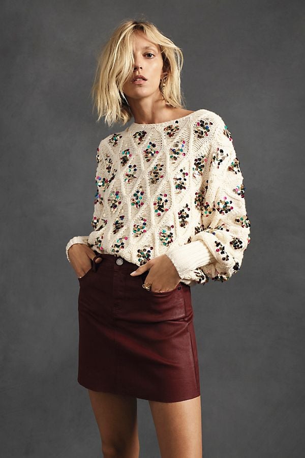 Anthropologie Lara Sequinned Sweater