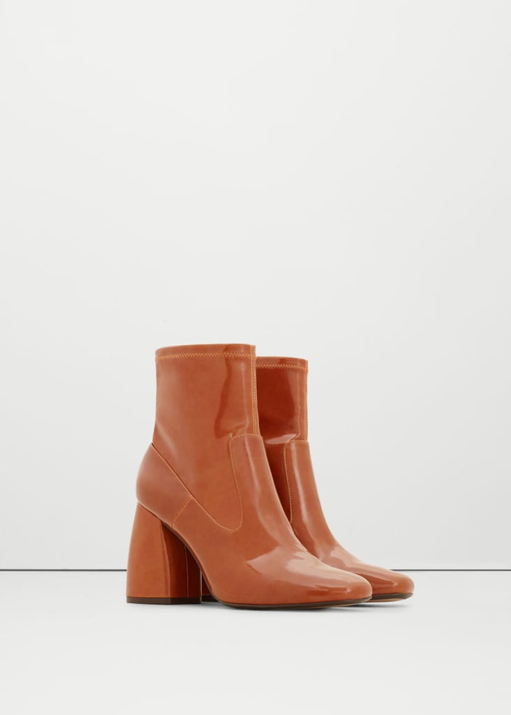 Mango Patent Sock Boots ($100)