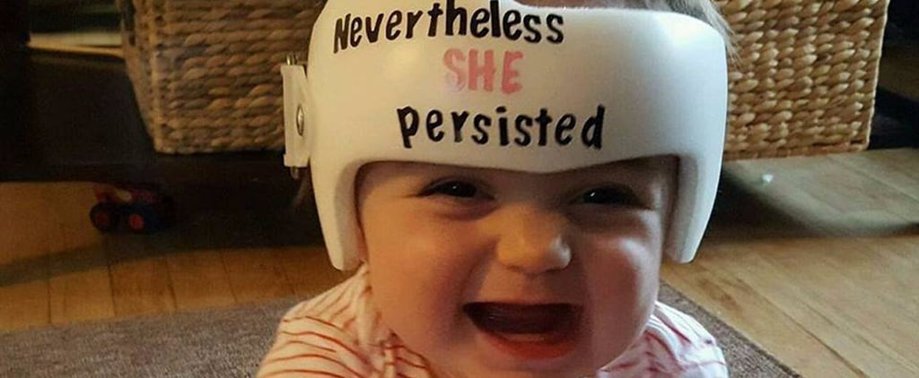 NICU Baby's Nevertheless She Persisted Helmet