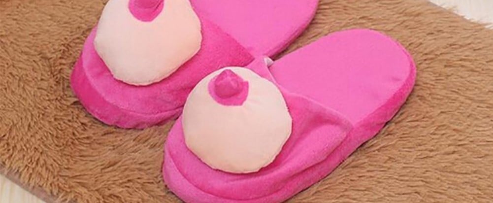 Boob Slippers on Amazon