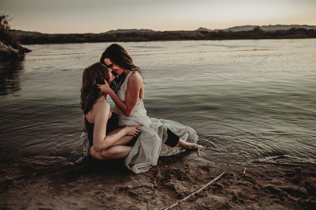 Sexy River Beach Engagement Photo Shoot Popsugar Love Uk