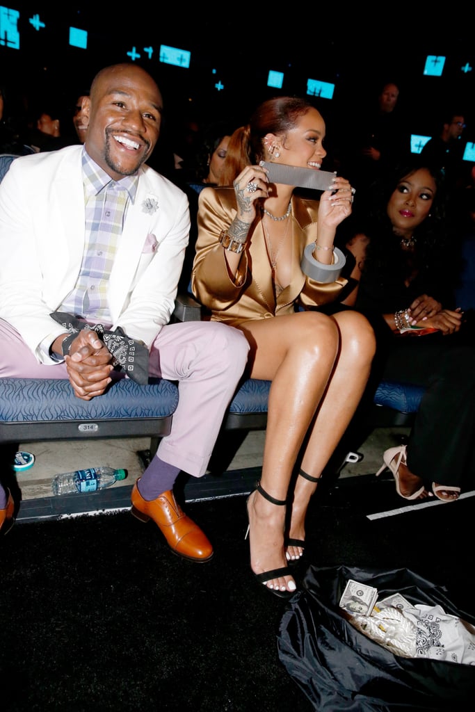 Rihanna Tapes Floyd Mayweather's Mouth Shut | Photos