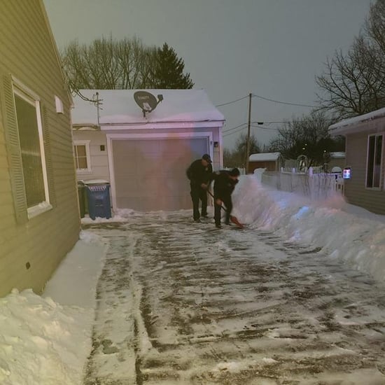 Firefighters Shovel Driveway After Delivering Baby