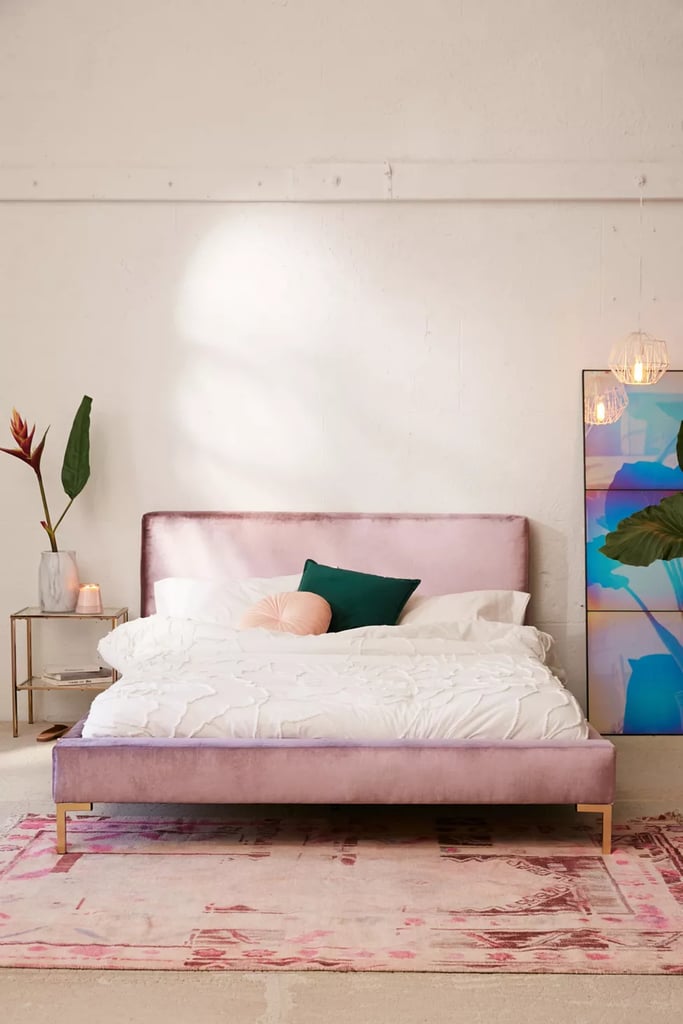 A Crushed Velvet Bed Frame: Rosalie Velvet Platform Bed