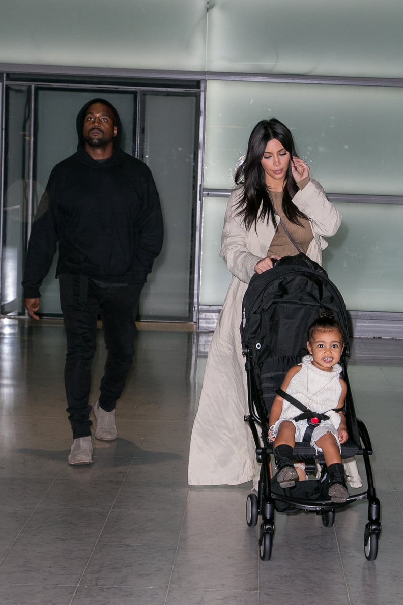When Kim's travel style looked like it took some effort, and Kanye looked like he woke up like this.