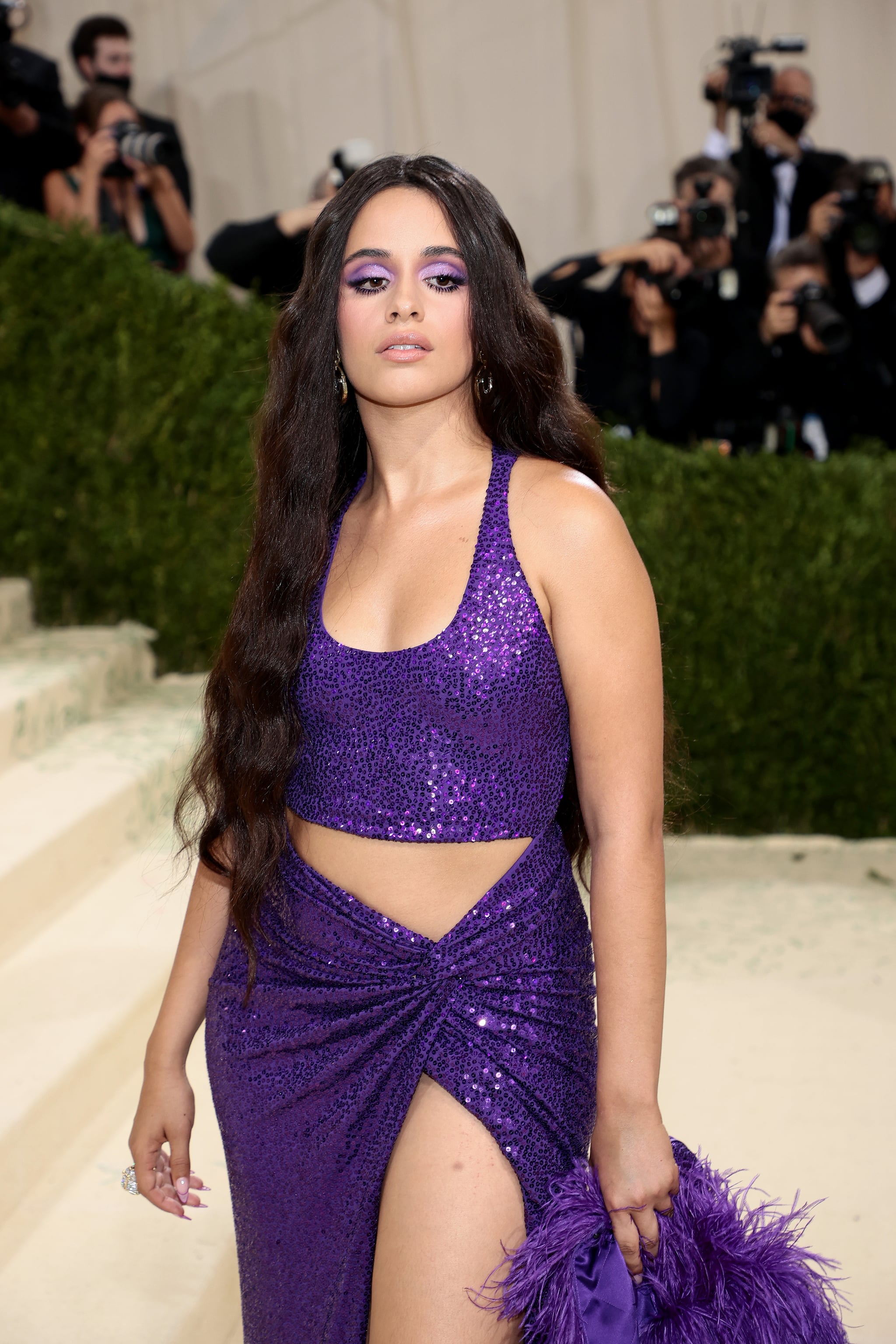 NEW YORK, NEW YORK - SEPTEMBER 13: Camila Cabello attends The 2021 Met Gala Celebrating In America: A Lexicon Of Fashion at Metropolitan Museum of Art on September 13, 2021 in New York City. (Photo by Dimitrios Kambouris/Getty Images for The Met Museum/Vogue )