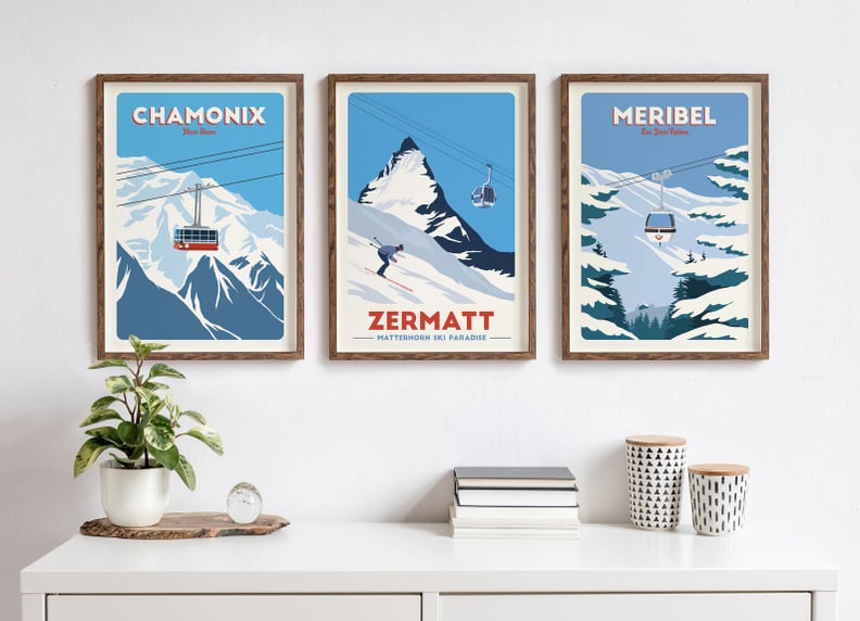 Ski Travel Posters (Set of 3)