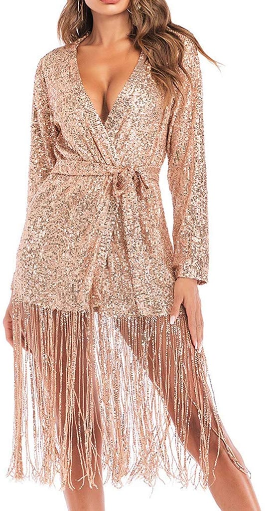 PSFS V-Neck Sequin Dress