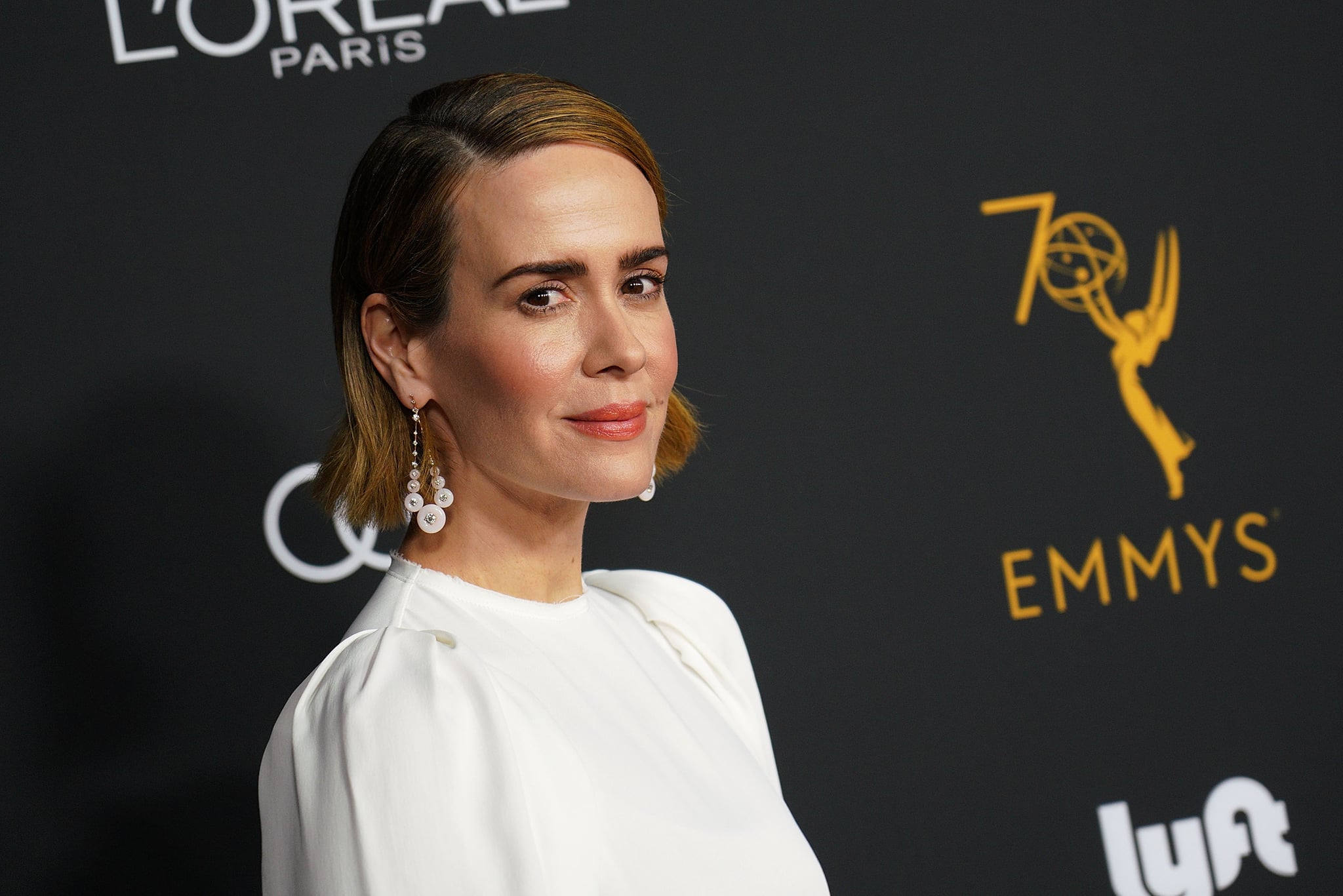 BEVERLY HILLS, CA - SEPTEMBER 15:  Actor Sarah Paulson attends the Television Academy Honours Emmy Nominated Performers at Wallis Annenberg Centre for the Performing Arts on September 15, 2018 in Beverly Hills, California.  (Photo by JC Olivera/WireImage)