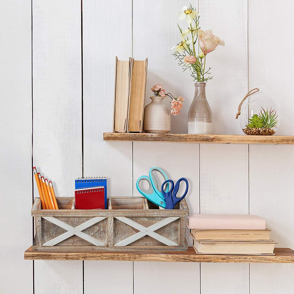 Barnyard Designs Rustic Vintage Wooden Desk Organiser