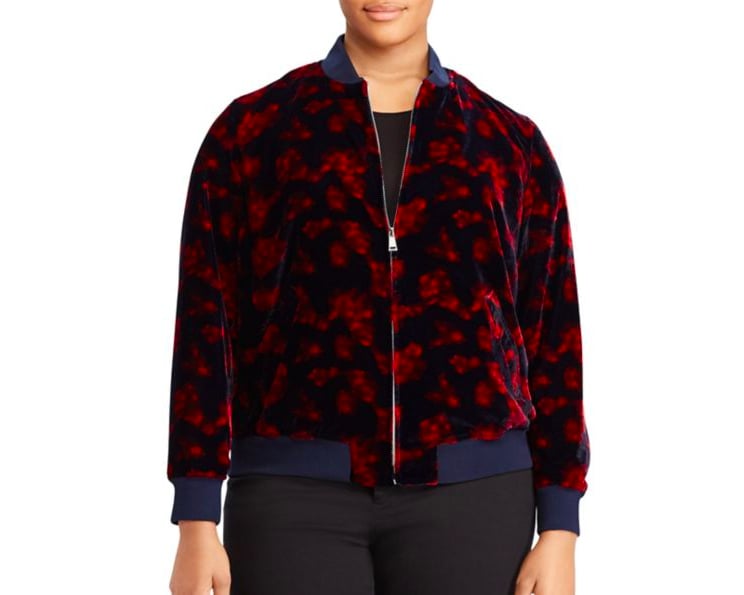 Lauren Ralph Lauren Plus Floral Velvet Bomber Jacket