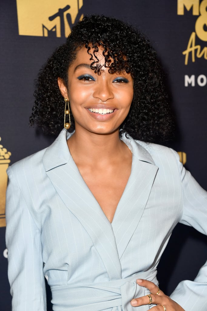 Yara Shahidi With Blue Eye Shadow