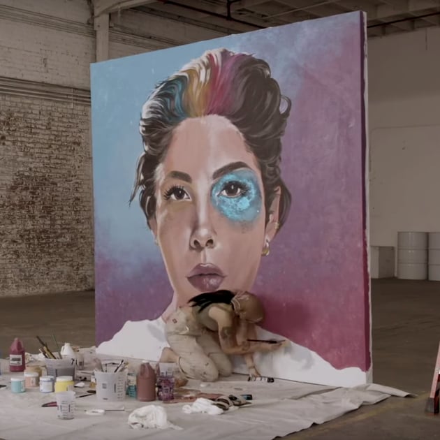 Halsey Painting In Time Lapse Graveyard Music Video Popsugar Entertainment