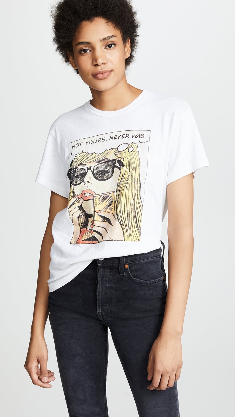 Re/Done Girlfriend Tee With Not Yours Graphic