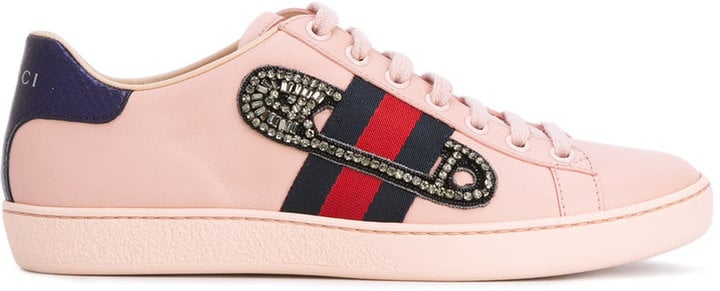 The safety-pin embroidery on these Gucci Ace Low-Top Sneakers