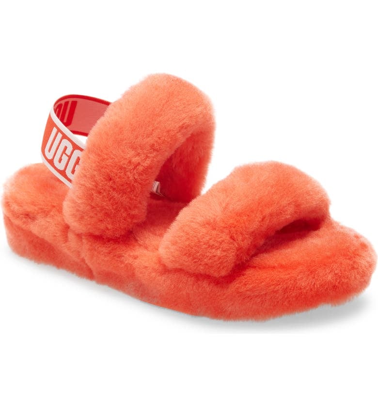 Oh yeah genuine shearling online slingback slipper